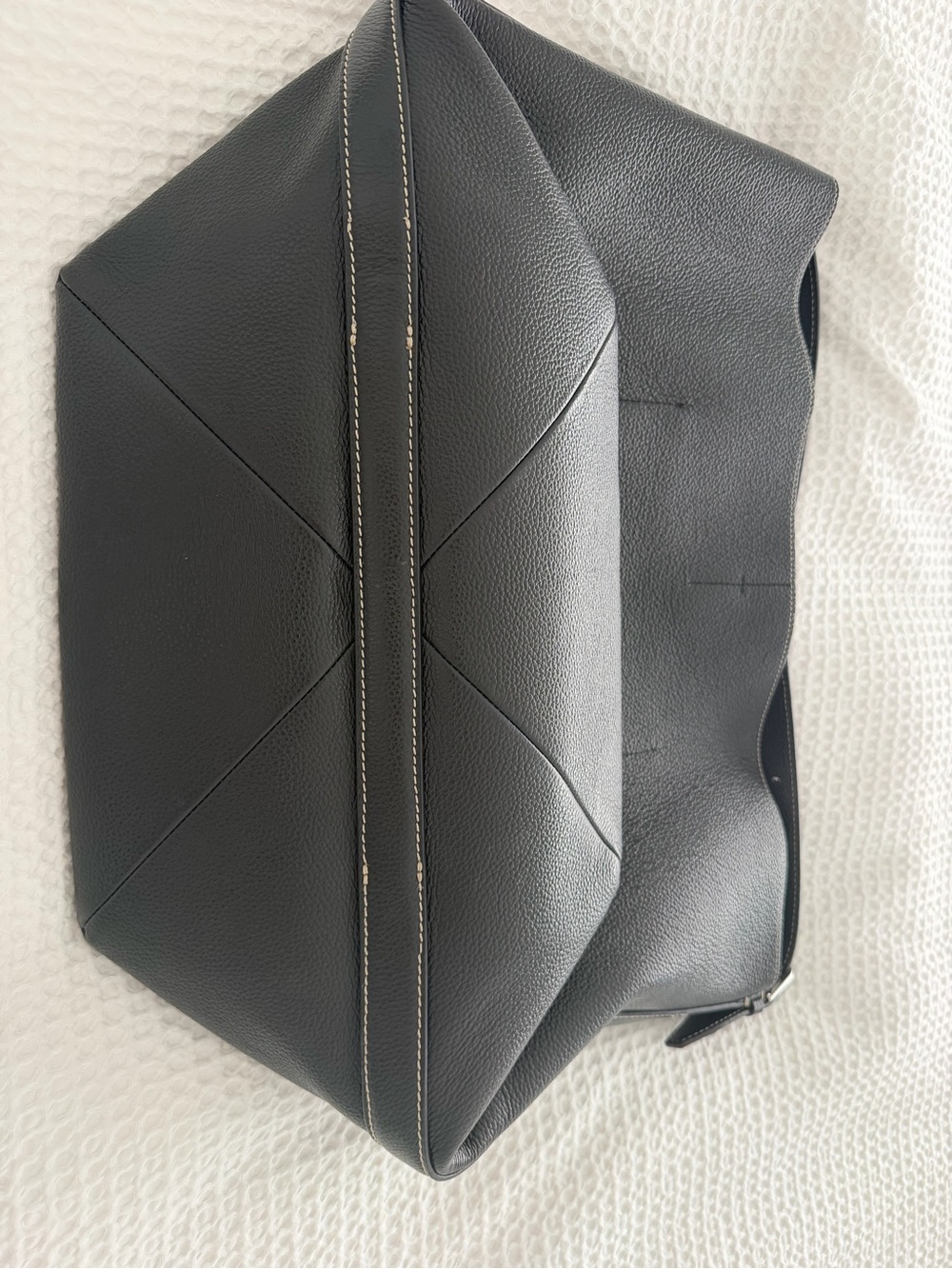 Toteme Black Pebbled Leather Shoulder Tote - Picture 3 of 12
